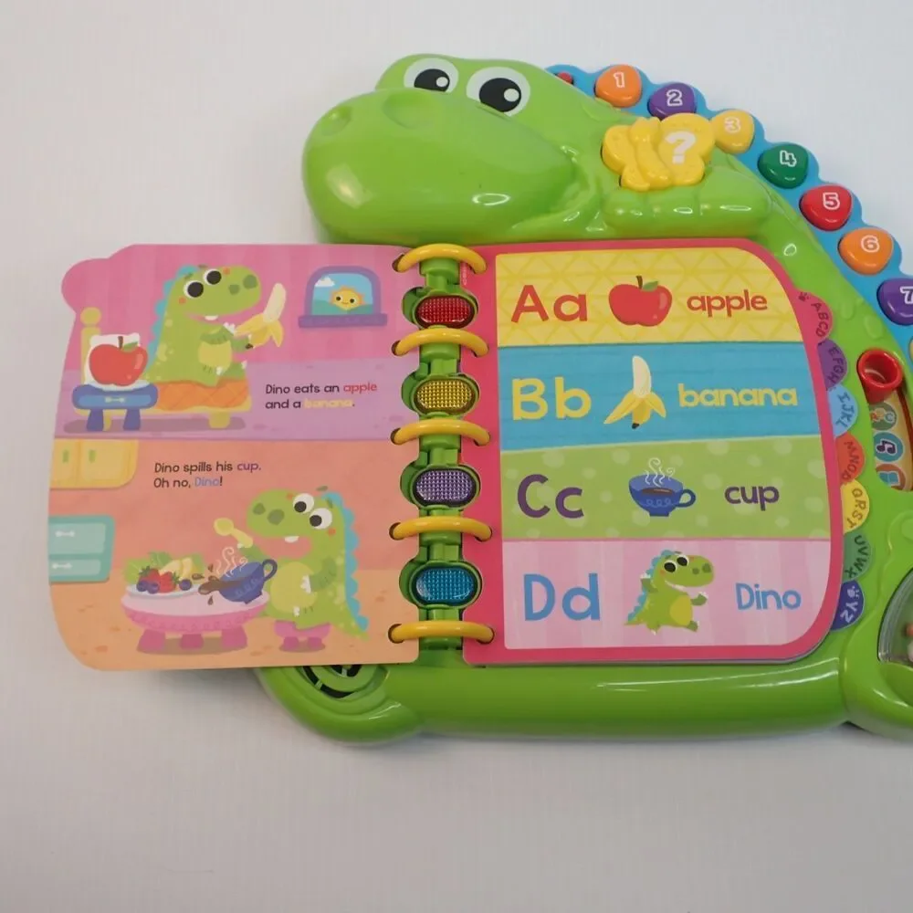 LeapFrog Dino's Delightful Day Alphabet Book Learning Toy Reading Counting